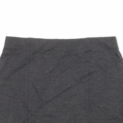 Marks and Spencer Womens Grey Polyester A-Line Skirt Size 32 in