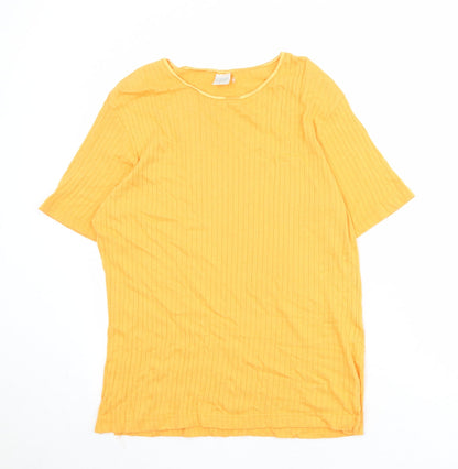 Womens UK Size L Canada Orange Basic T-Shirt