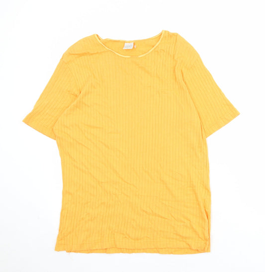 Womens UK Size L Canada Orange Basic T-Shirt
