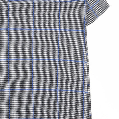 Red Herring Womens Grey Geometric Polyester A-Line Size 14 Round Neck Pullover