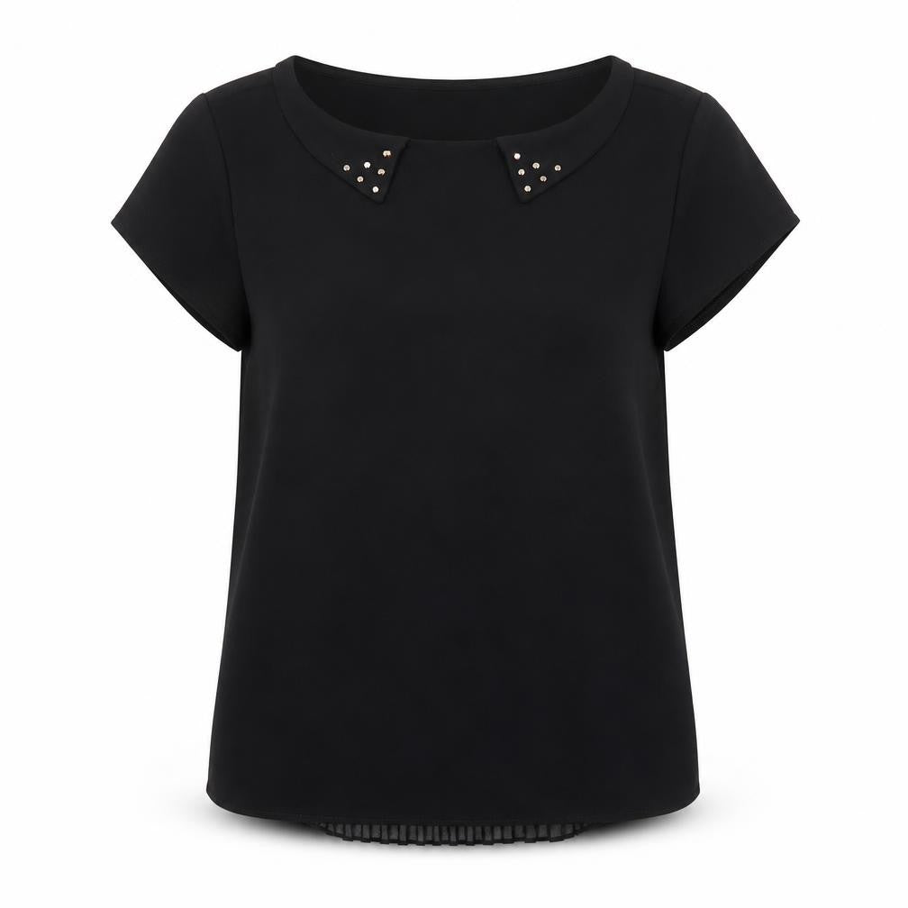 Womens UK Size M Zara Black Basic T-Shirt