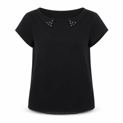 Womens UK Size M Zara Black Basic T-Shirt