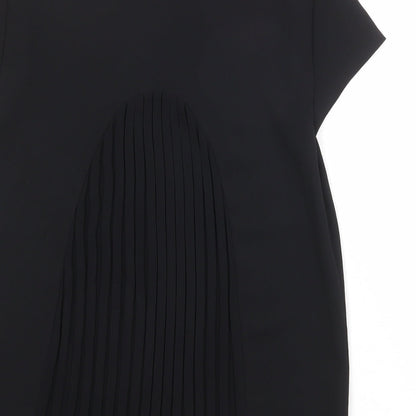 Womens UK Size M Zara Black Basic T-Shirt