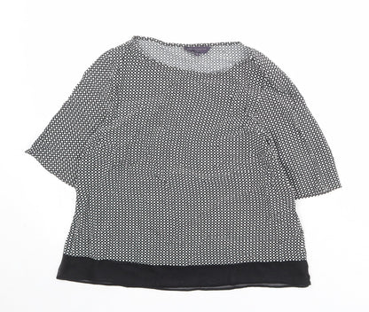 Womens UK Size 12 Marks and Spencer Black Basic Blouse