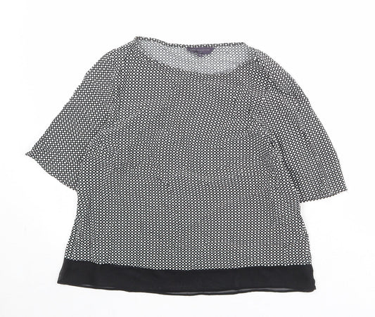 Womens UK Size 12 Marks and Spencer Black Basic Blouse