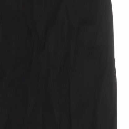 Zara Womens Black Viscose Tank Dress Size XS Round Neck Zip