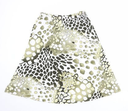 Alexara Womens Multicoloured Geometric Polyester Swing Skirt Size 14