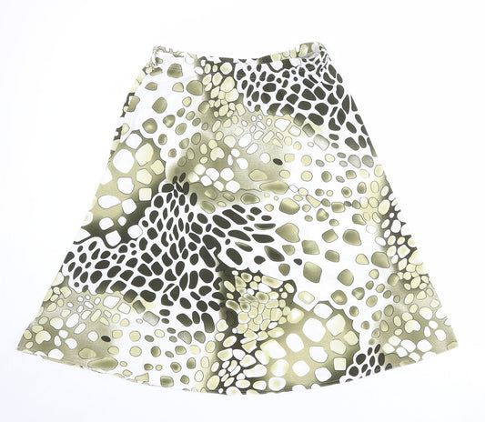 Alexara Womens Multicoloured Geometric Polyester Swing Skirt Size 14