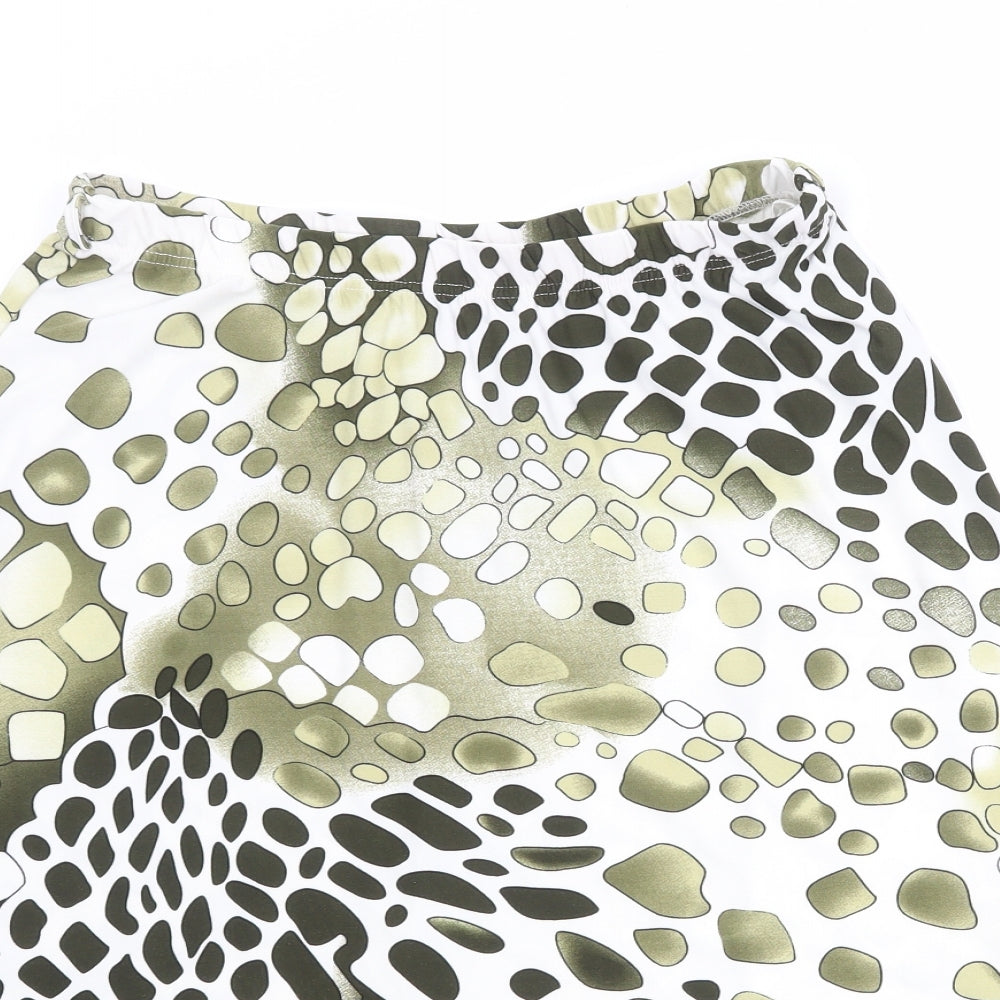 Alexara Womens Multicoloured Geometric Polyester Swing Skirt Size 14