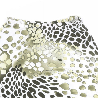 Alexara Womens Multicoloured Geometric Polyester Swing Skirt Size 14