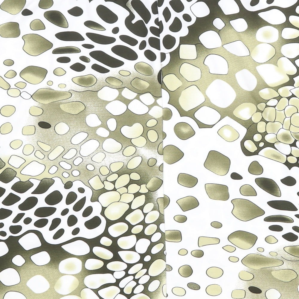 Alexara Womens Multicoloured Geometric Polyester Swing Skirt Size 14