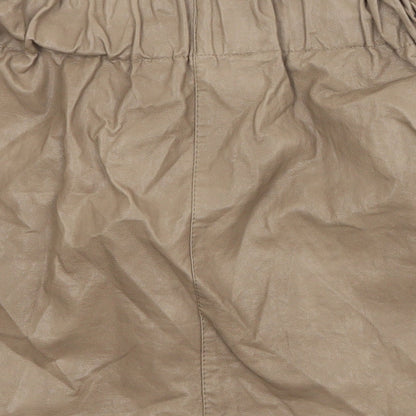 Zara Womens Brown Polyester A-Line Skirt Size XS