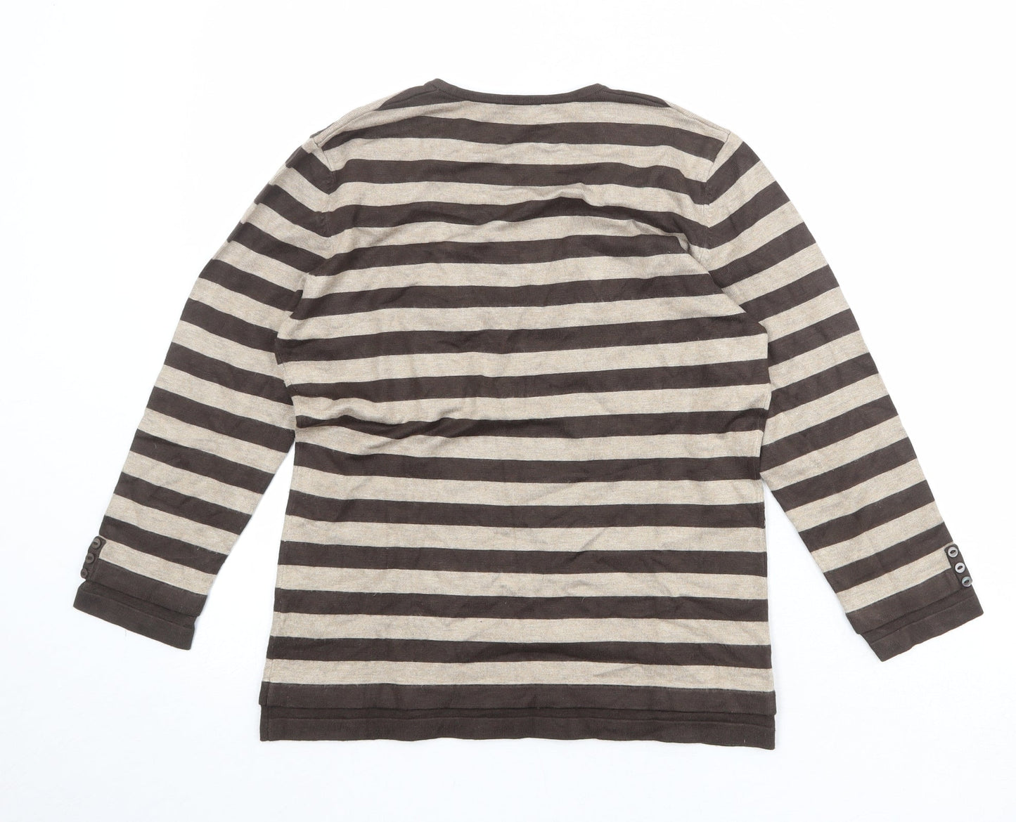Womens UK Size 10 Bianca Brown Basic T-Shirt