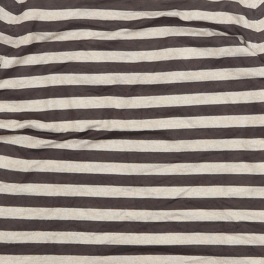 Womens UK Size 10 Bianca Brown Basic T-Shirt