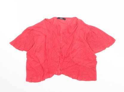 Womens UK Size 14 Marks and Spencer Red Shrug Jumper
