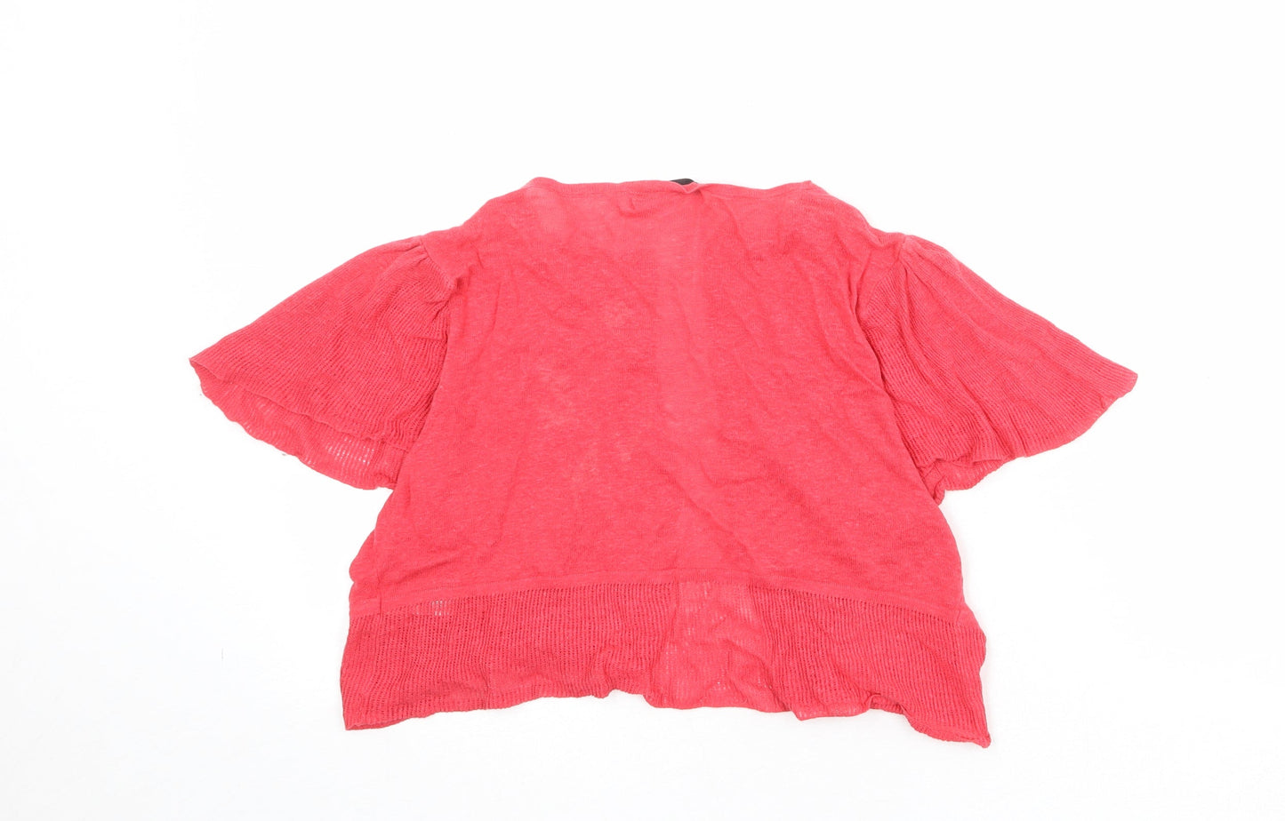 Womens UK Size 14 Marks and Spencer Red Shrug Jumper