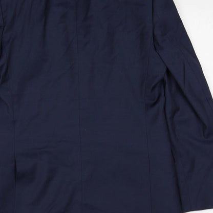Autograph Mens Blue Wool Jacket Suit Jacket Size 38 Regular