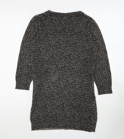 Womens UK Size 6 Warehouse Black Cardigan Jumper