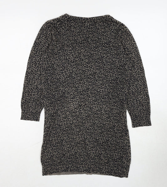 Womens UK Size 6 Warehouse Black Cardigan Jumper