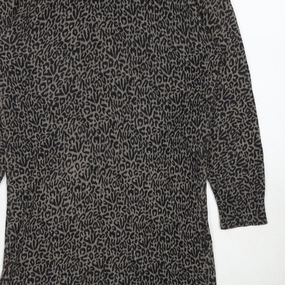 Womens UK Size 6 Warehouse Black Cardigan Jumper