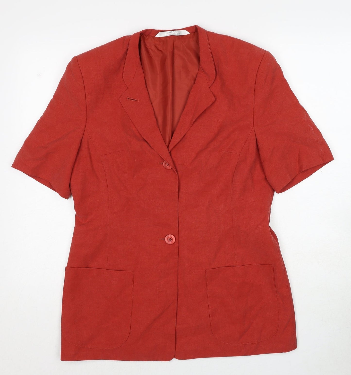 Womens UK Size 12 Marks and Spencer Red Jacket Blazer