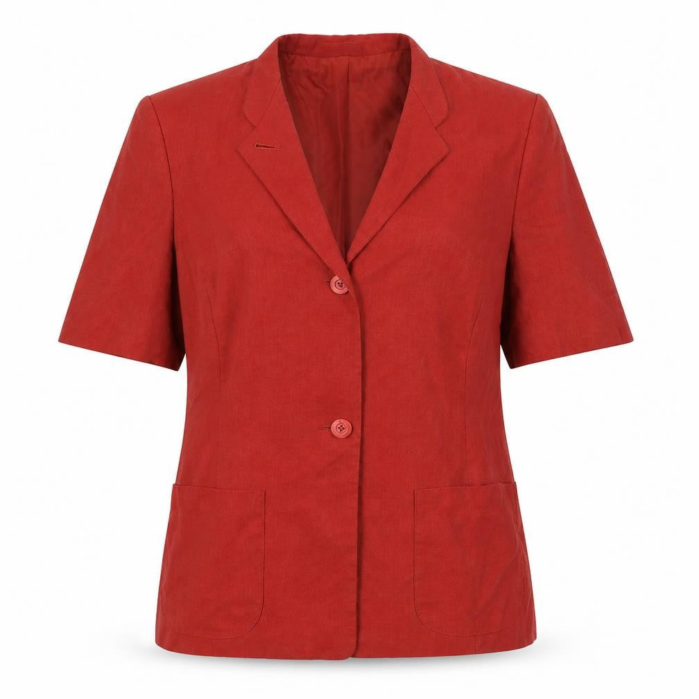 Marks & Spencer Womens Red Jacket Blazer Size 12 Button
