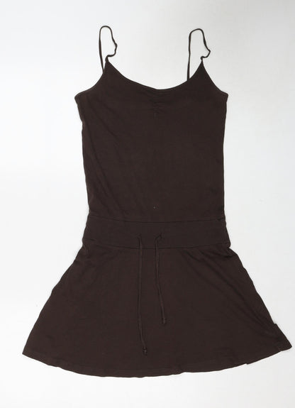 Divided by H&M Womens Brown Cotton A-Line Size 6 Round Neck Pullover