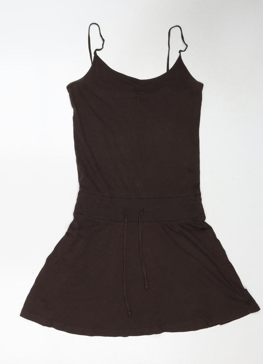 Divided by H&M Womens Brown Cotton A-Line Size 6 Round Neck Pullover