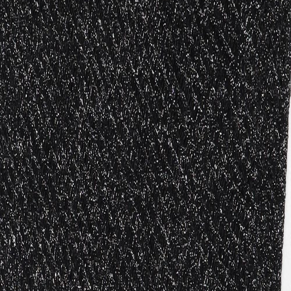 Marks and Spencer Womens Black Cotton Bodycon Size S Round Neck Pullover
