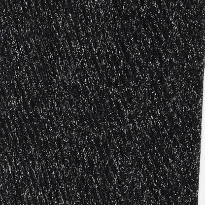 Marks and Spencer Womens Black Cotton Bodycon Size S Round Neck Pullover