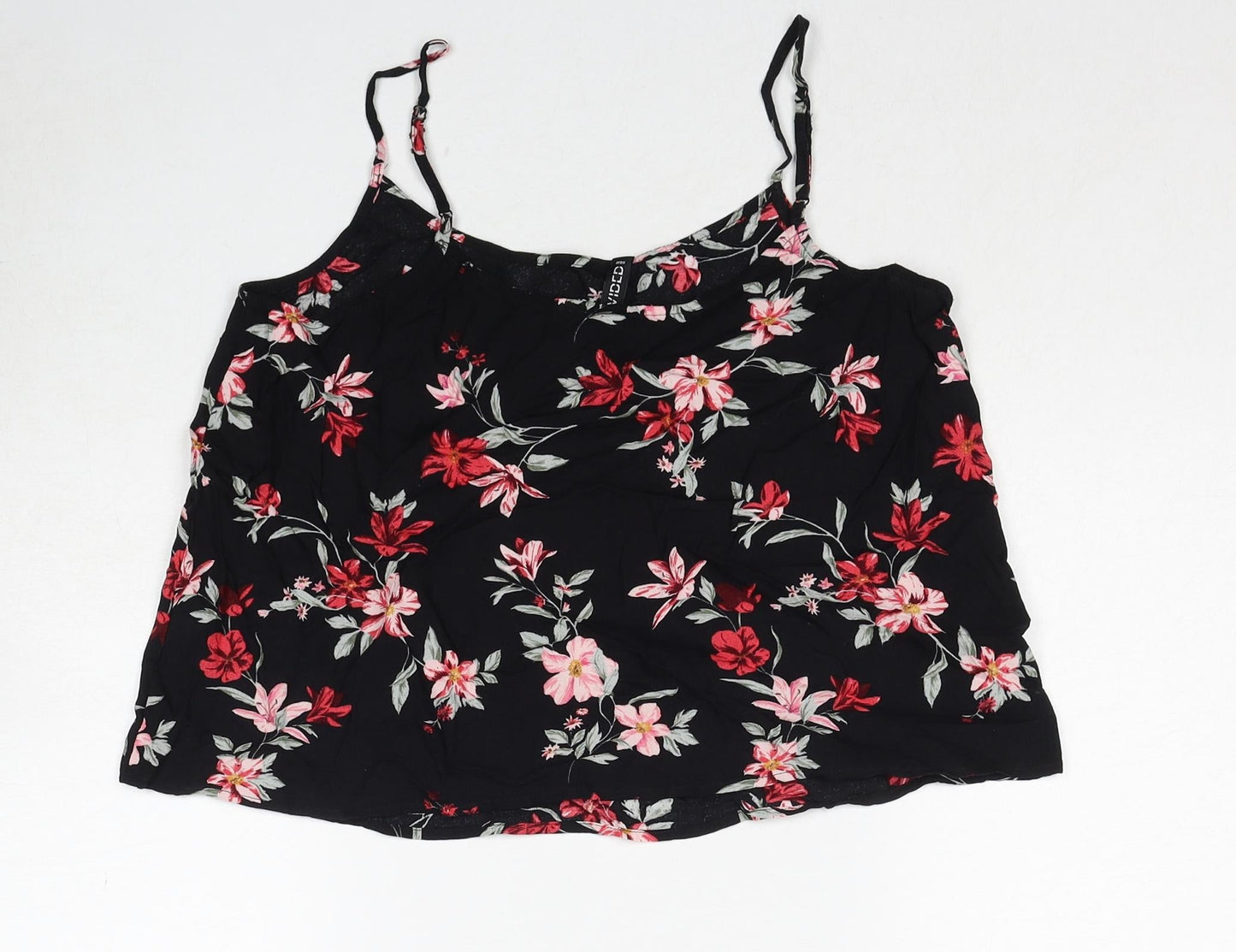 Womens UK Size 10 H&M Black Basic Tank