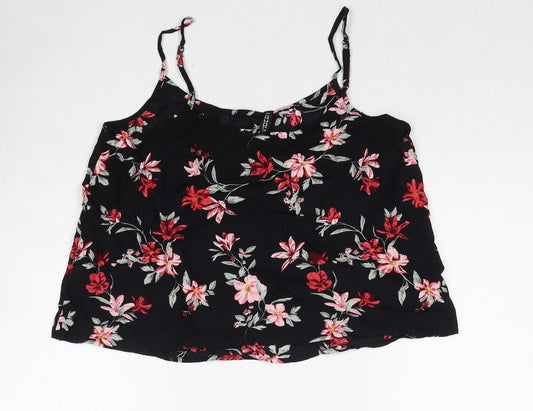 Womens UK Size 10 H&M Black Basic Tank