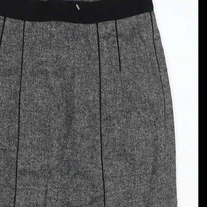 Coast Womens Grey Polyester Straight & Pencil Skirt Size 12 Zip