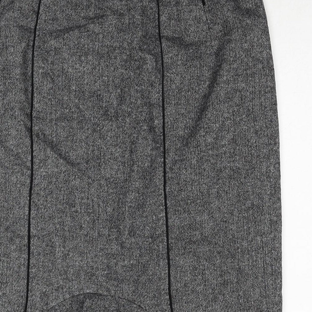 Coast Womens Grey Polyester Straight & Pencil Skirt Size 12 Zip