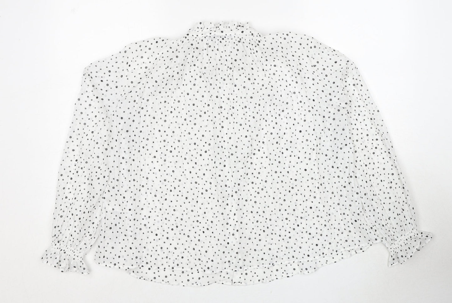 Womens UK Size S Zara White Basic Button-Up