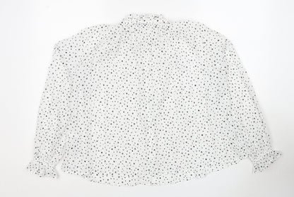 Womens UK Size S Zara White Basic Button-Up