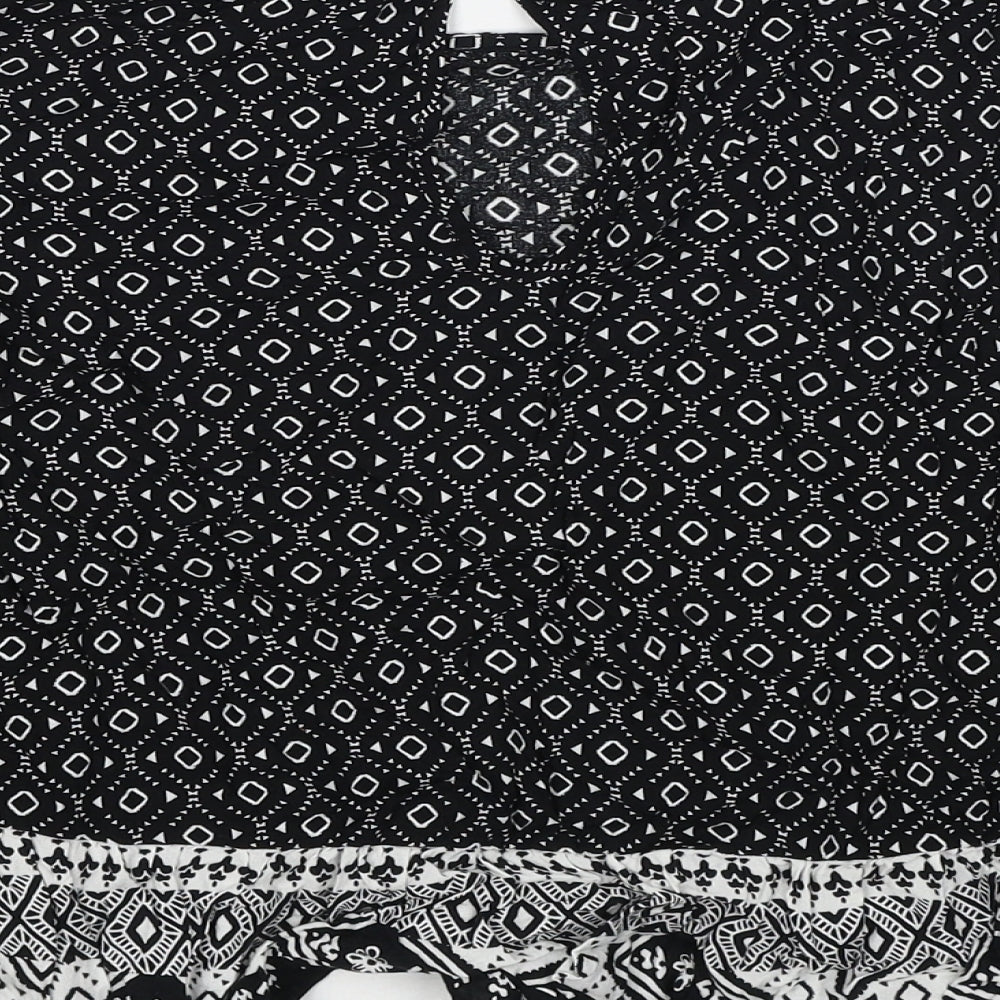 Womens UK Size 10 H&M Black Basic Blouse