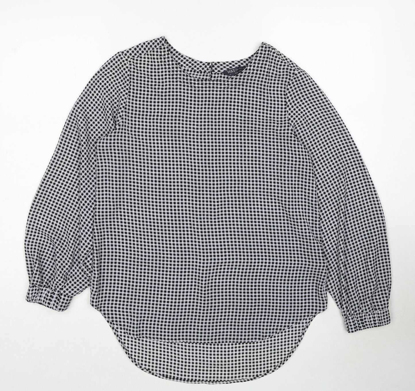 Womens UK Size 10 Marks and Spencer Black Basic Blouse