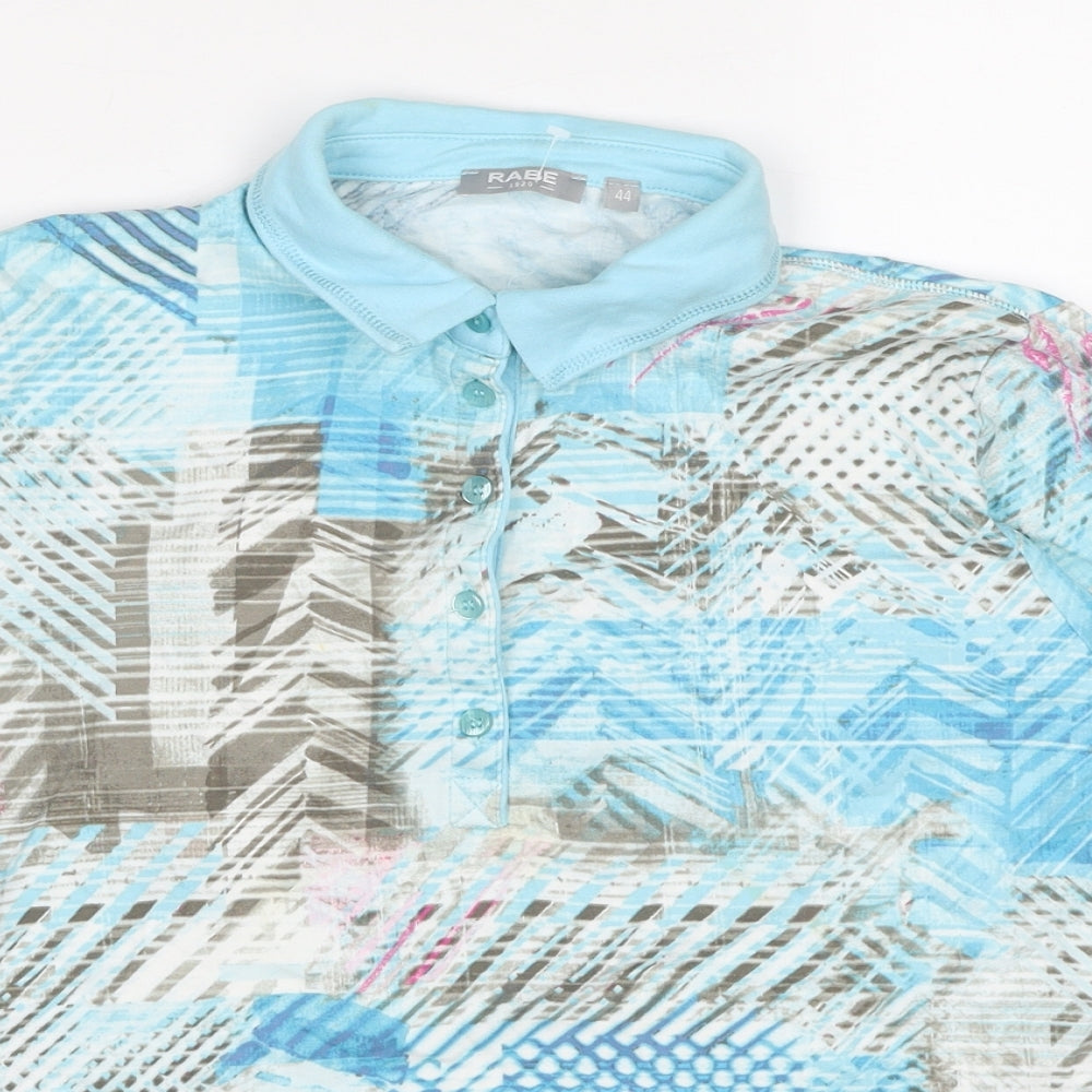 Womens UK Size 18 Rabe Blue Basic Polo