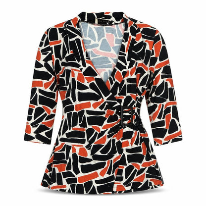 Womens UK Size 10 Minuet Multicoloured Basic Blouse