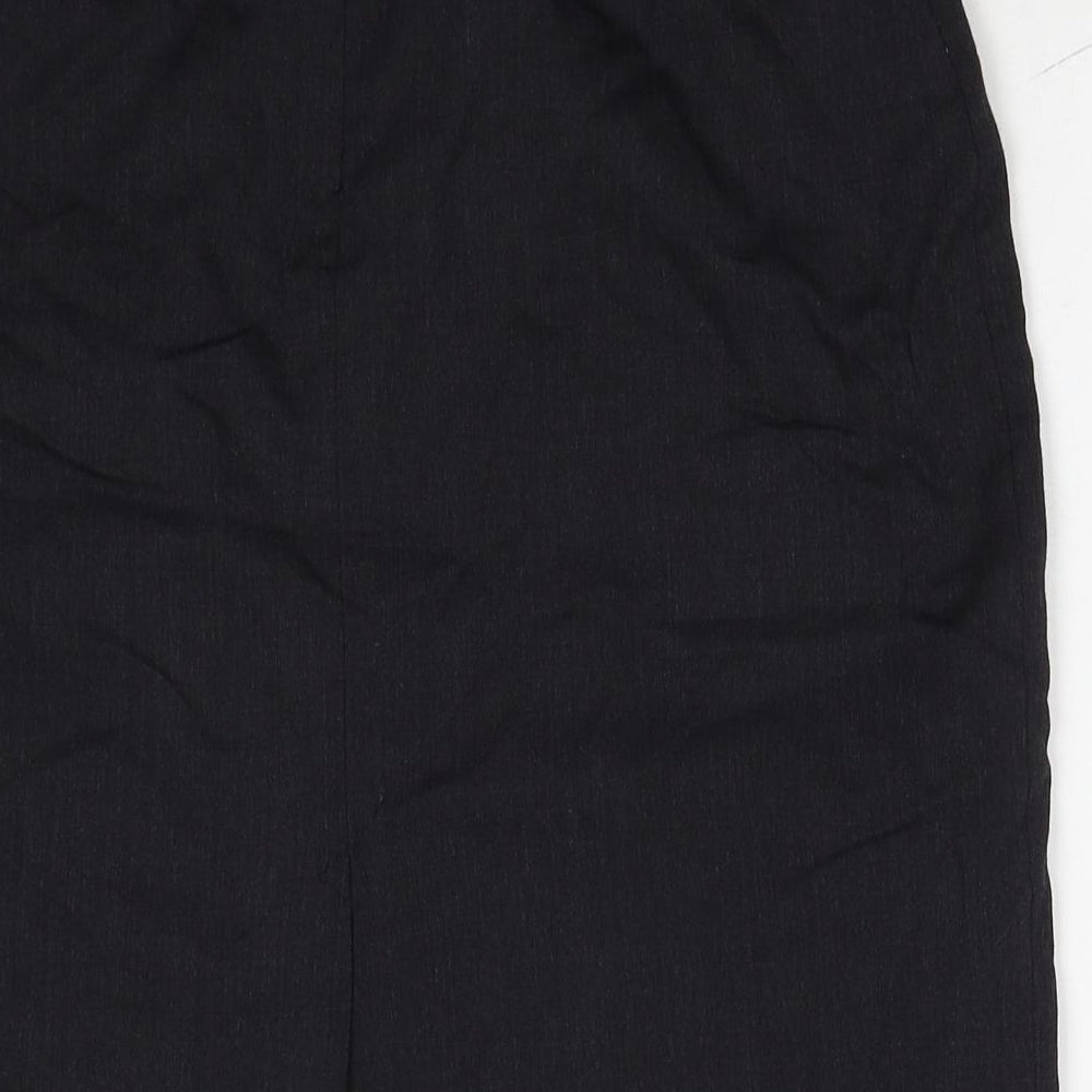 Class Club Womens Black Polyester A-Line Skirt Size 14 Zip