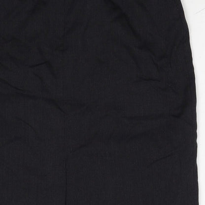 Class Club Womens Black Polyester A-Line Skirt Size 14 Zip