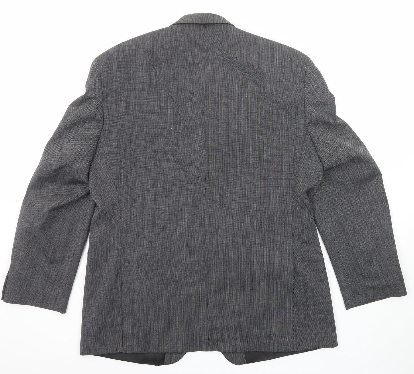 Mens UK Size 44 Pinstripe Regular Grey Suit Jacket