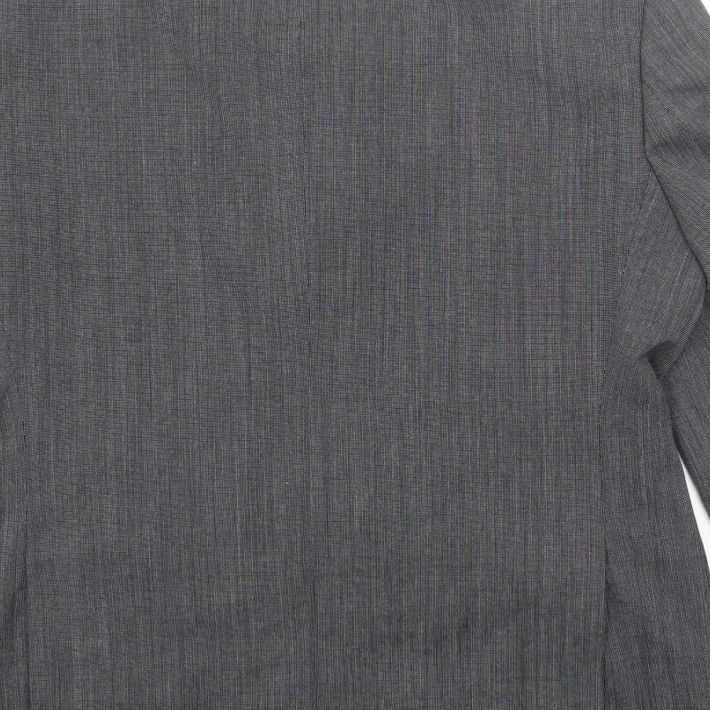 Mens UK Size 44 Pinstripe Regular Grey Suit Jacket