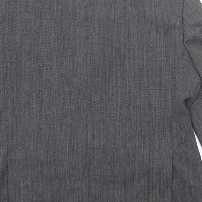 Mens UK Size 44 Pinstripe Regular Grey Suit Jacket