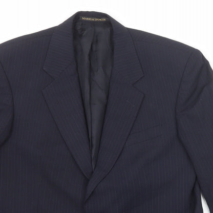 Mens UK Size 42 Marks and Spencer Regular Blue Suit Jacket