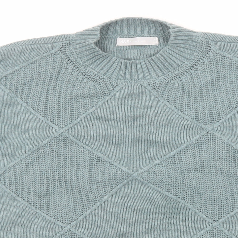 Womens UK Size M Marks and Spencer Blue Pullover Jumper