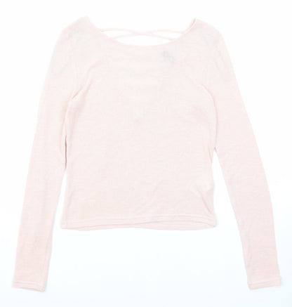 Womens UK Size S Divided by H&M Pink Pullover Jumper