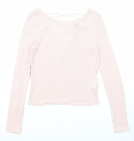 Womens UK Size S Divided by H&M Pink Pullover Jumper