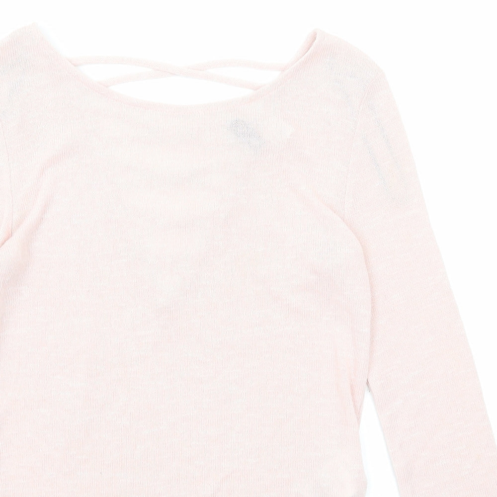 Womens UK Size S Divided by H&M Pink Pullover Jumper